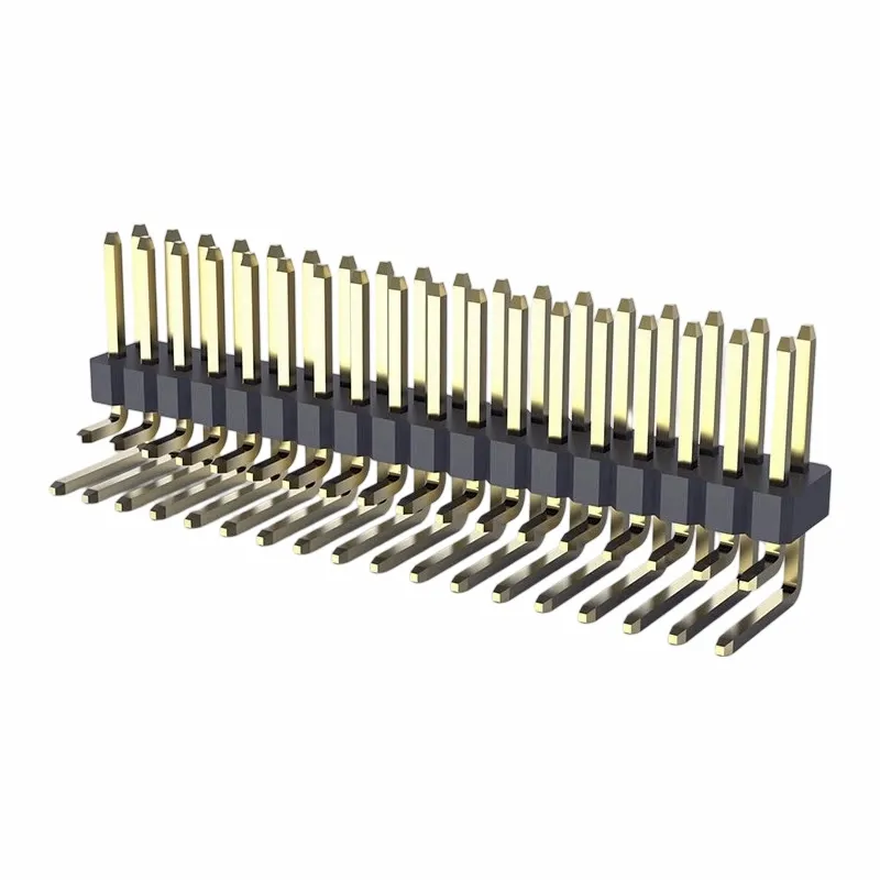 1.0mm Header Pin Double Row Sudut Kanan