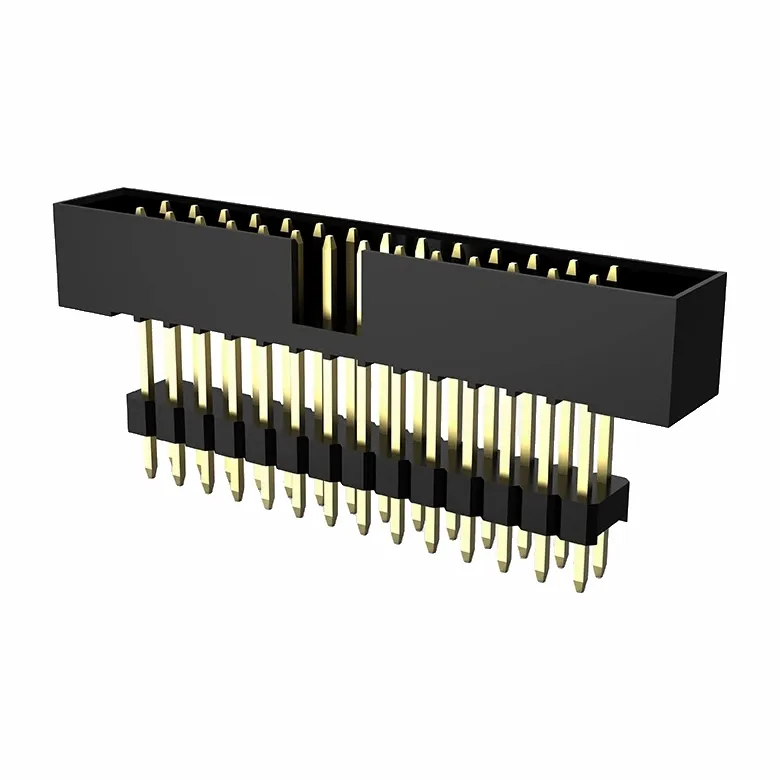 1.27mm Box Header Double Row Stacker Lurus