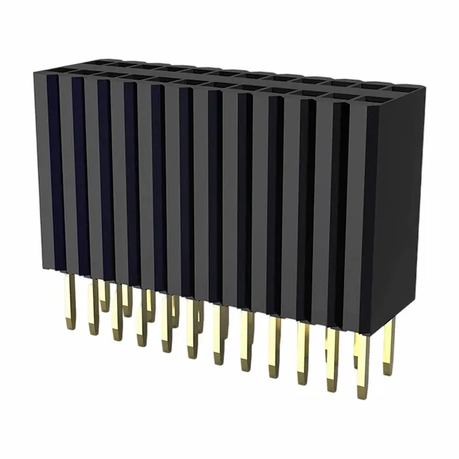 1.27x2.54mm header wanita baris single