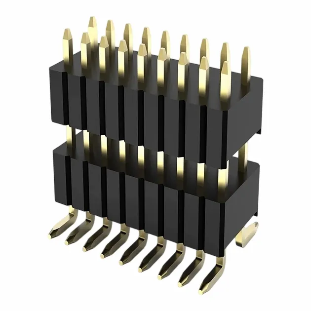 1.27x2.54mm Header Pin Double Row Dual Plastic SMT