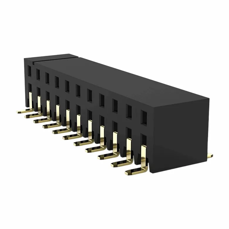 2.0mm Header Perempuan Double Row Side Entry SMT