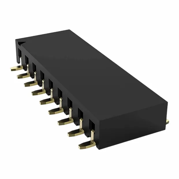 2.54mm header wanita single baris entri sisi smt u jenis