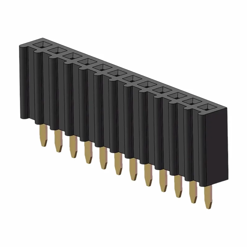 2.54mm Header Perempuan Single Row Straight O Jenis